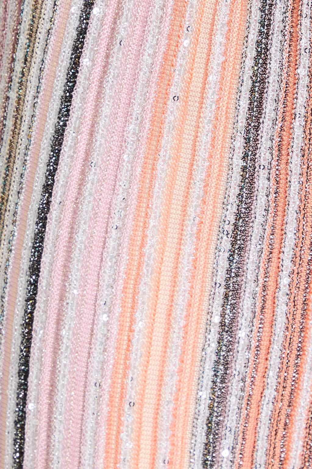 MISSONI リブ編みニット ワイドレッグパンツ ストライプ
