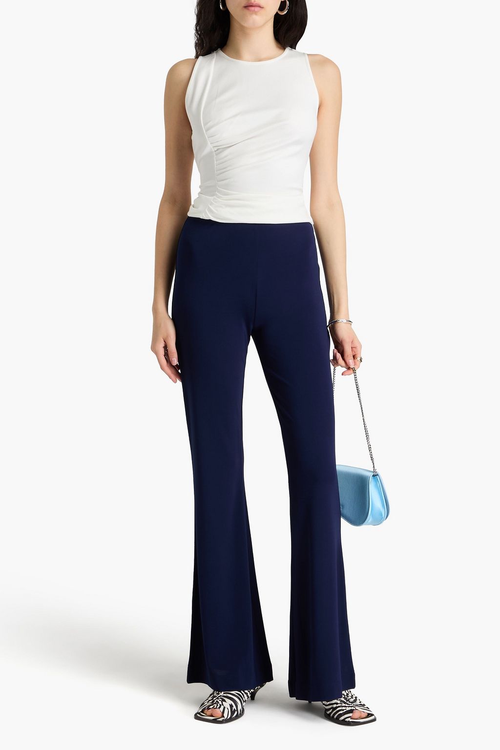 DIANE VON FURSTENBERG Brooklyn stretch-jersey flared pants