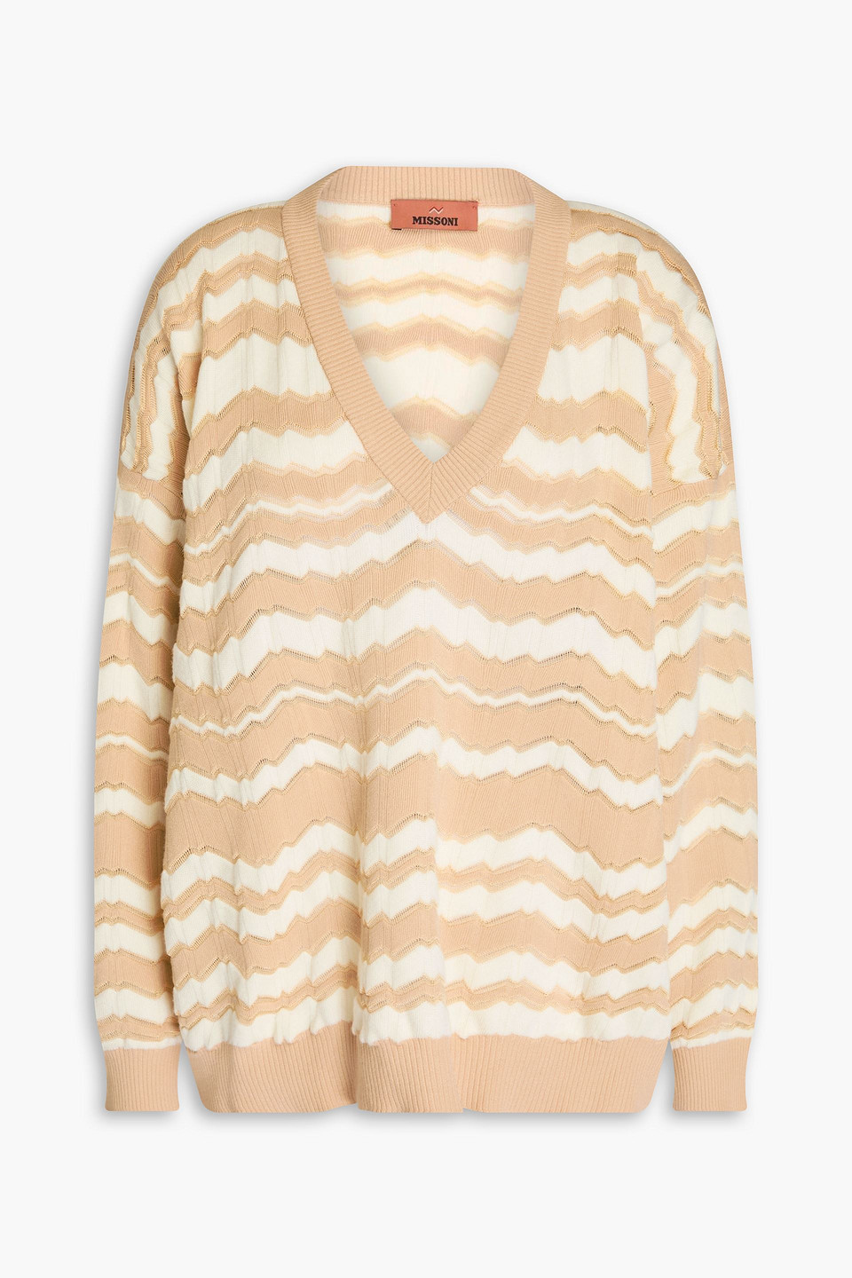 Missoni Oversized Crochet-knit Sweater In Neutral