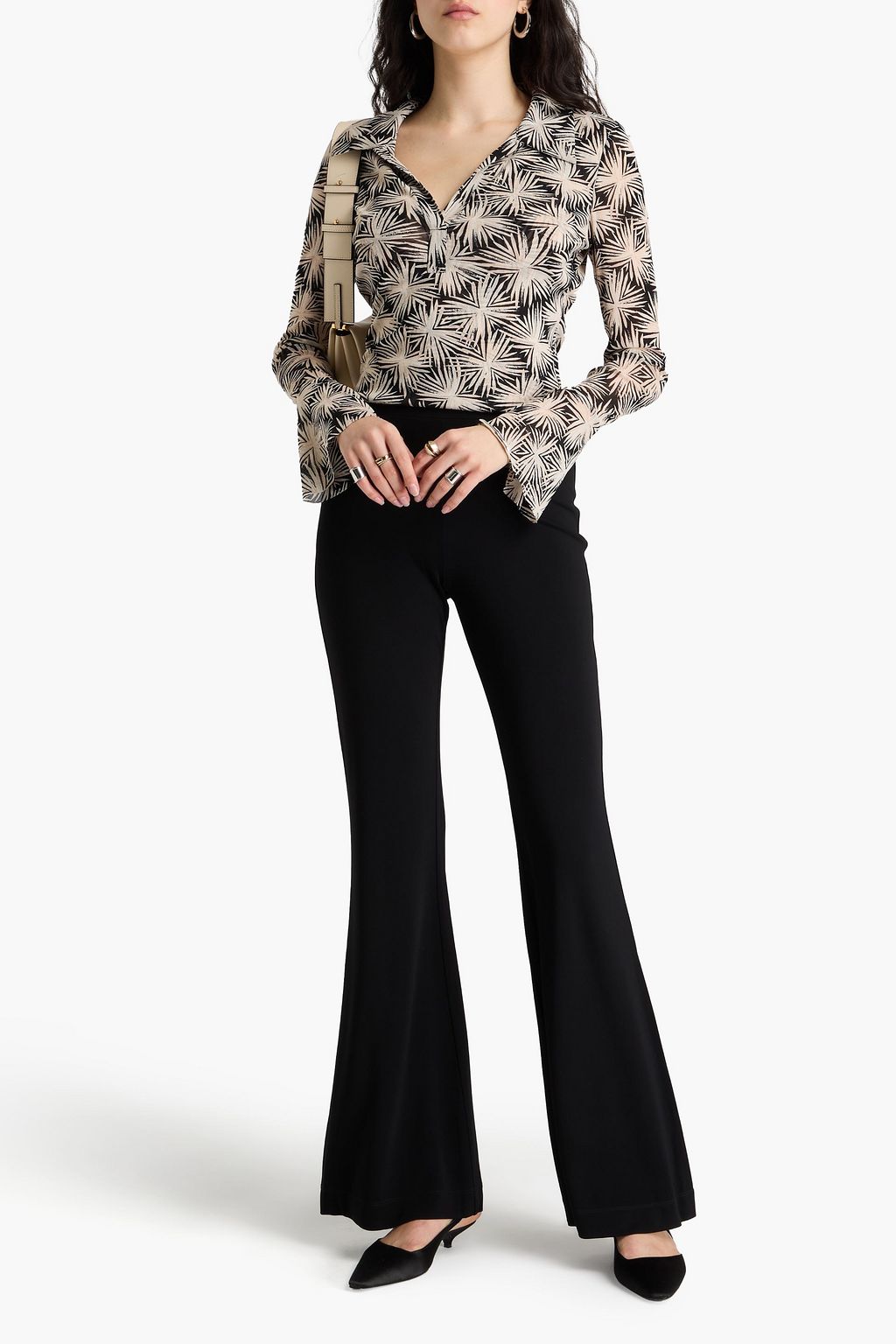 DIANE VON FURSTENBERG Brooklyn jersey flared pants