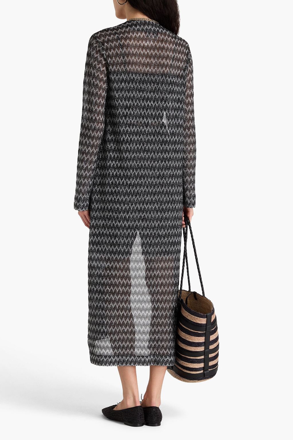 MISSONI Metallic crochet-knit cardigan