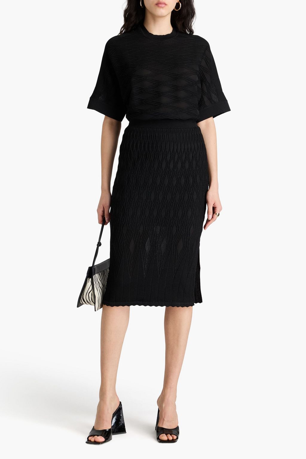DIANE VON FURSTENBERG ジャカードニット ペンシルスカート