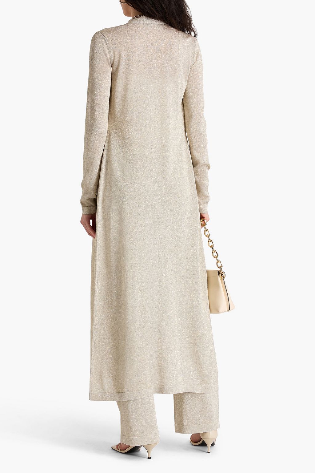 MISSONI كارديغان بحبكة كروشيه بلون معدني
