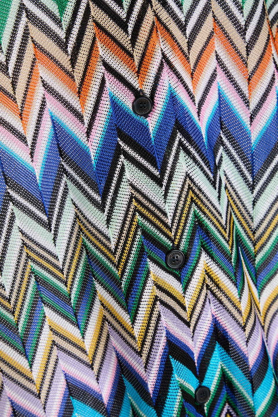 Missoni Multicolor Bowling Shirt With Zigzag Motif In Viscose Woman In Multicolor