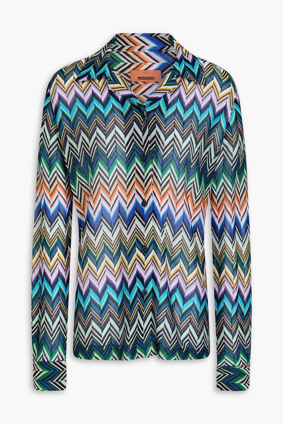 Missoni Multicolor Bowling Shirt With Zigzag Motif In Viscose Woman In Multicolor