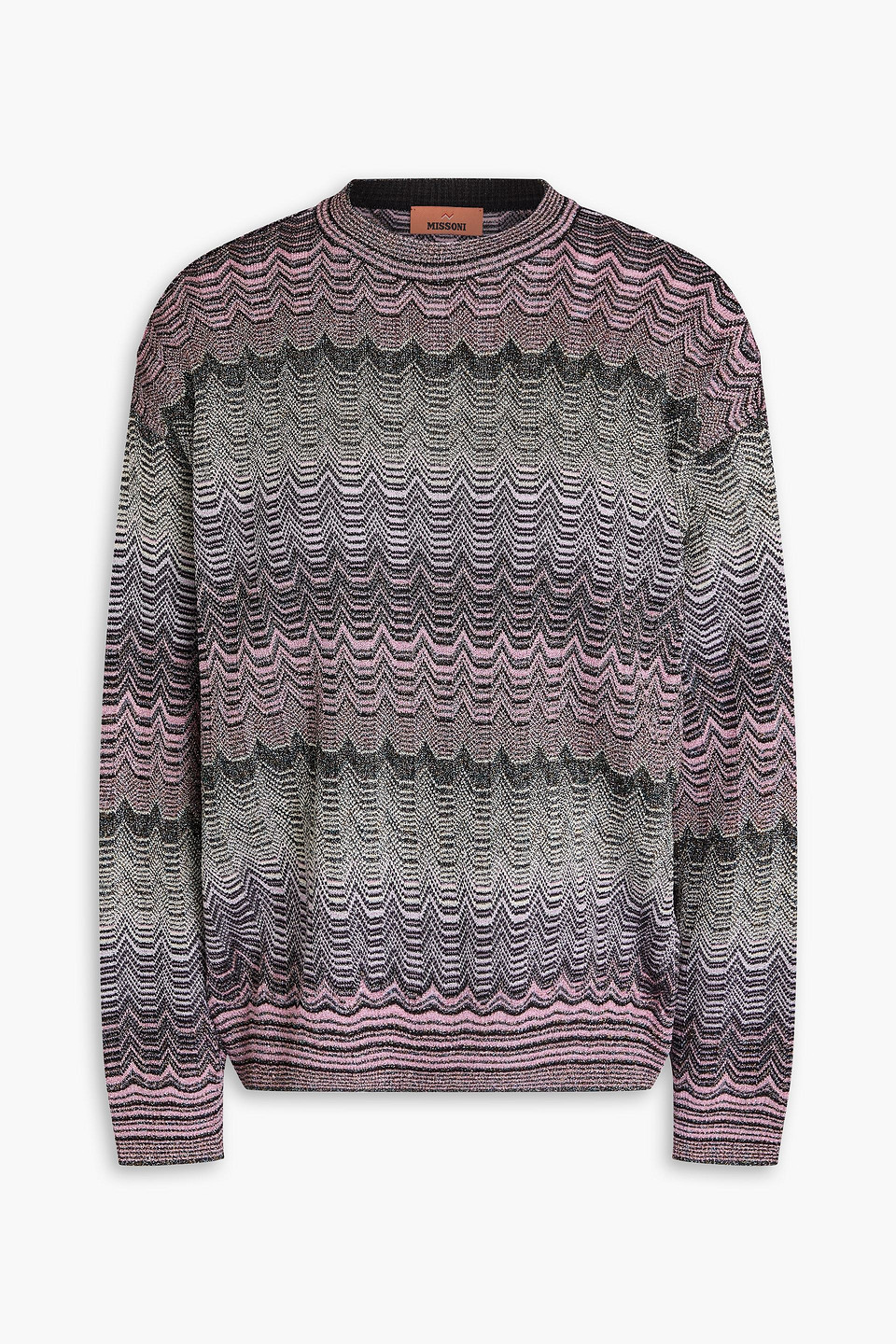 Missoni Stripe Pattern Embellished Sweater In Baby-pink