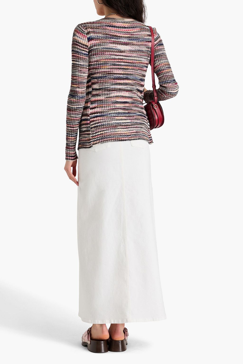 MISSONI كارديغان من نسيج محبوك بنمط مضلّع وبتصميم مخطط
