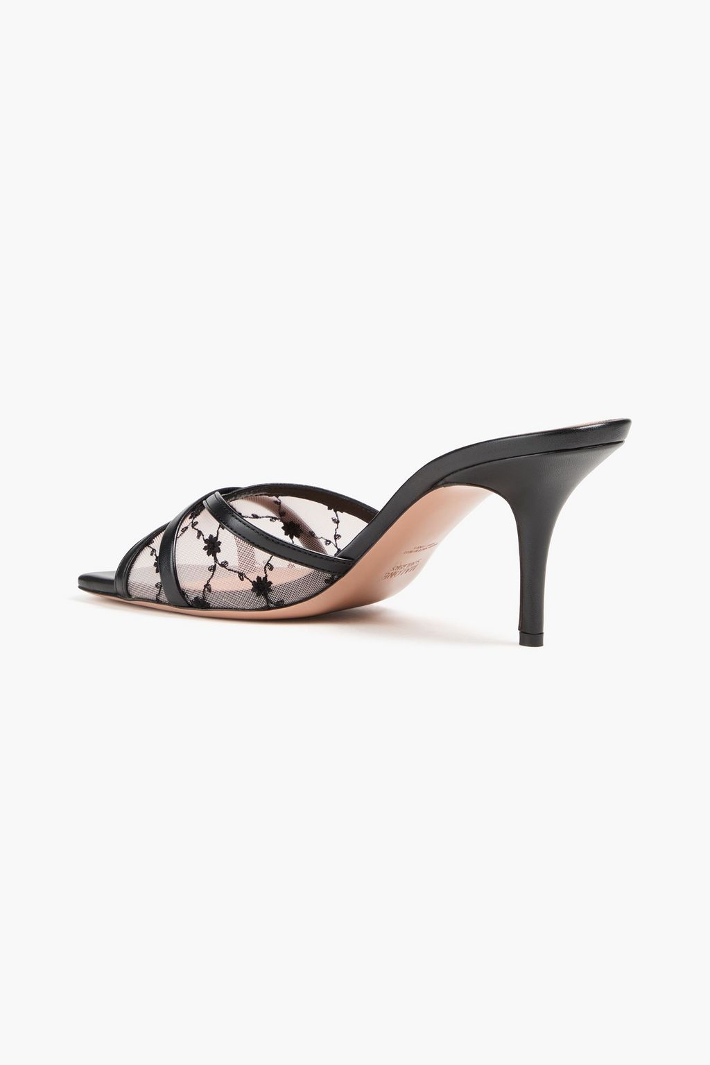 MALONE SOULIERS Perla 70 embroidered mesh mules
