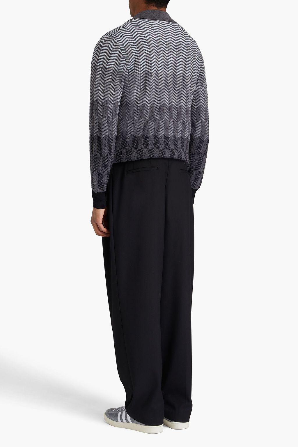 MISSONI Crochet-knit wool polo sweater