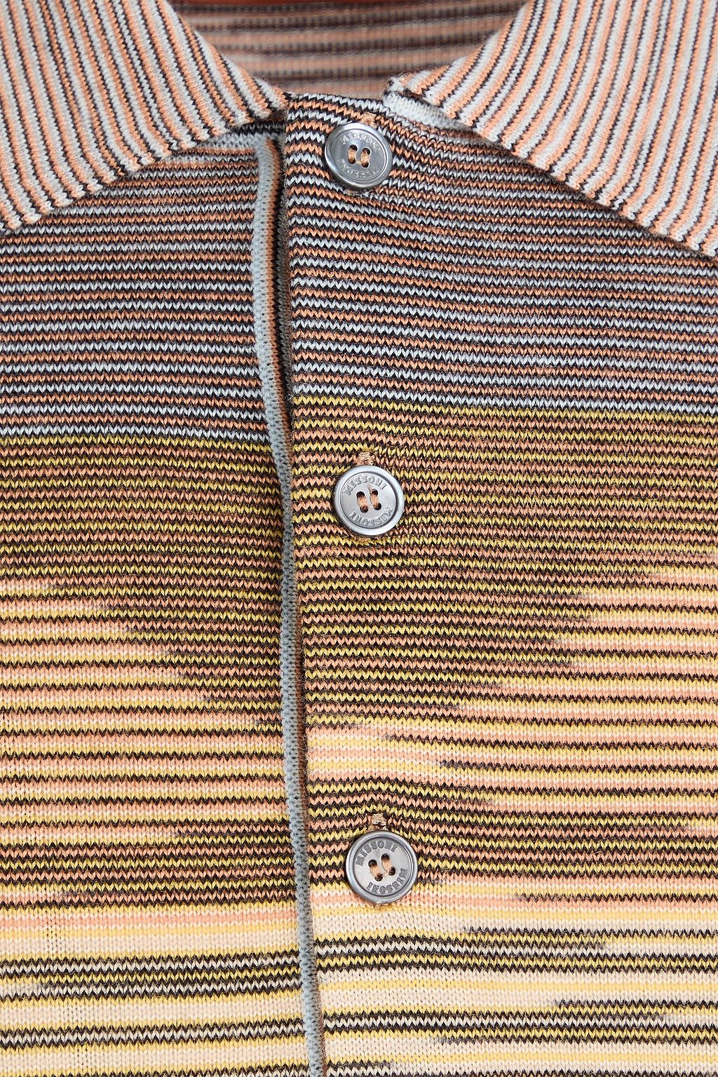 MISSONI كنزة رياضية بولو من الصوف بألوان متداخلة