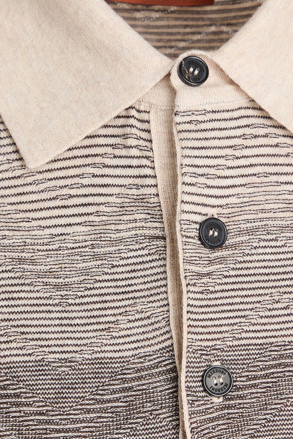 MISSONI Dégradé jacquard-knit cotton polo shirt
