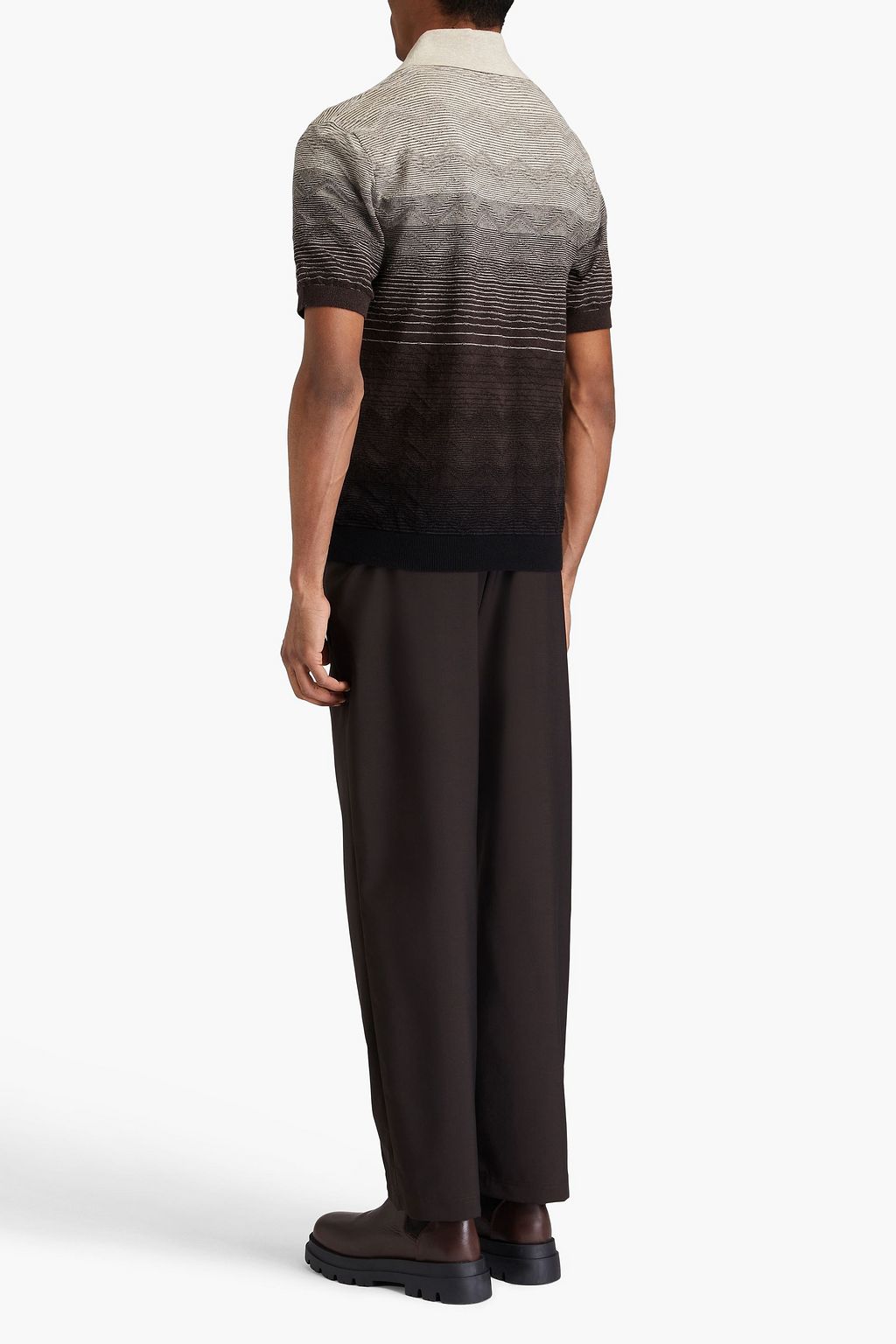 MISSONI Dégradé jacquard-knit cotton polo shirt