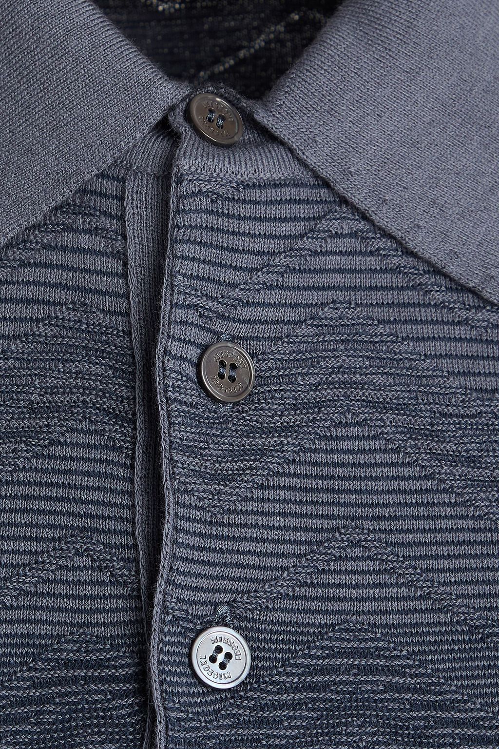 MISSONI Dégradé jacquard-knit cotton polo shirt
