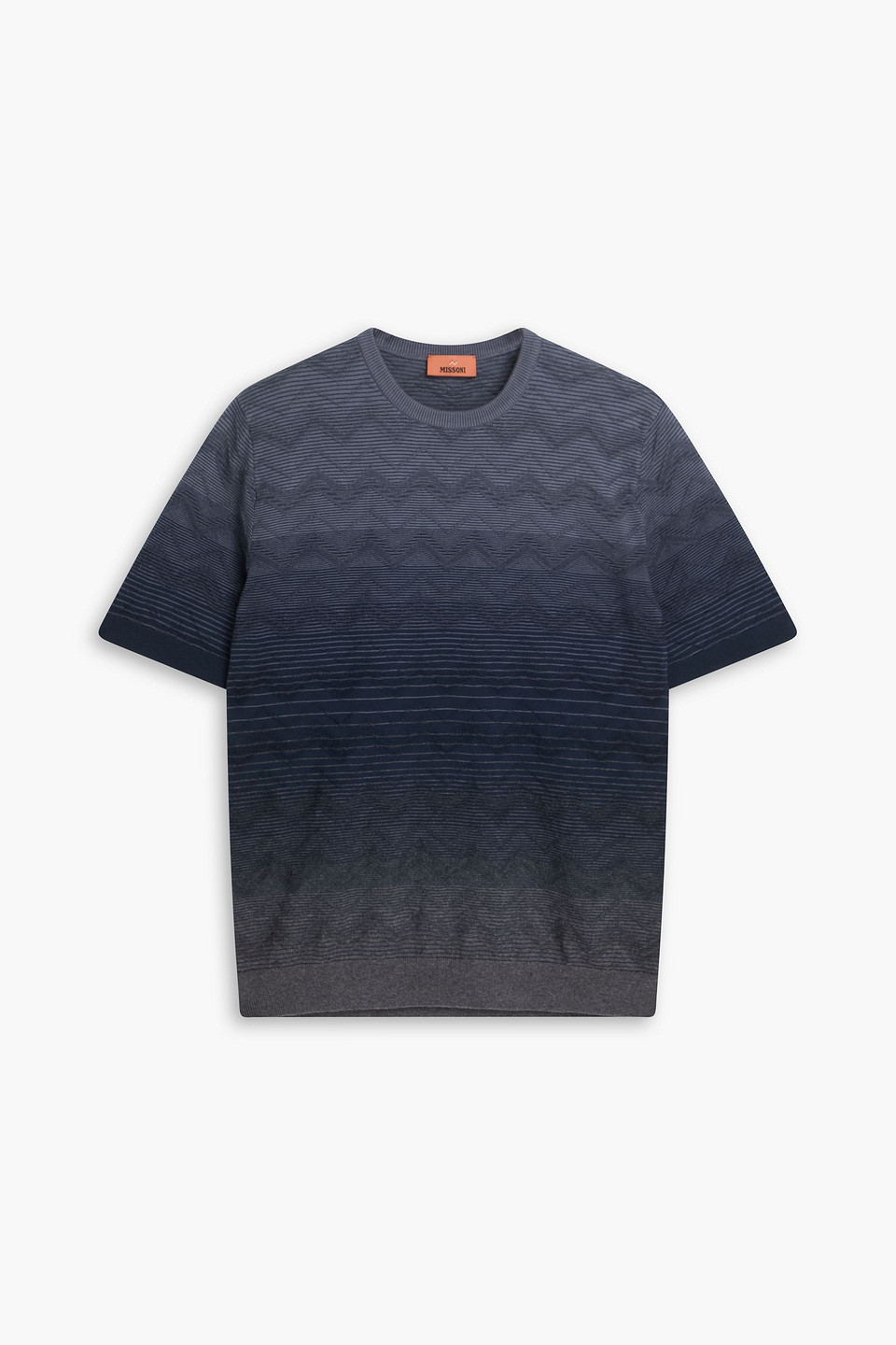 Jacquard-knit cotton T-shirt