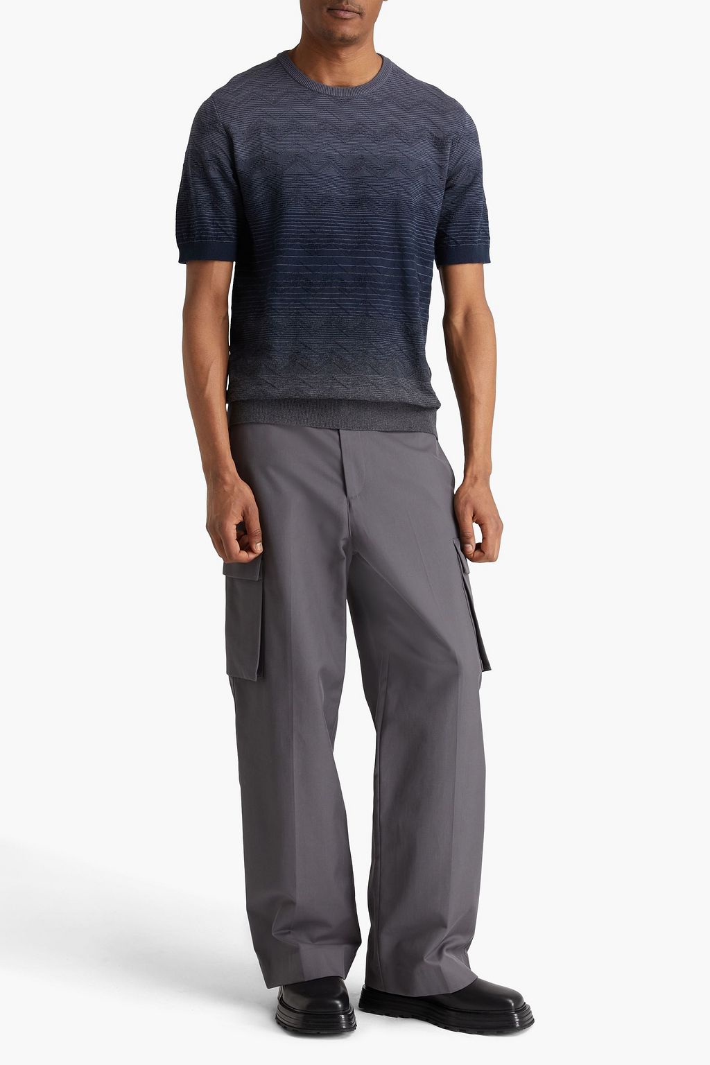 MISSONI Jacquard-knit cotton T-shirt