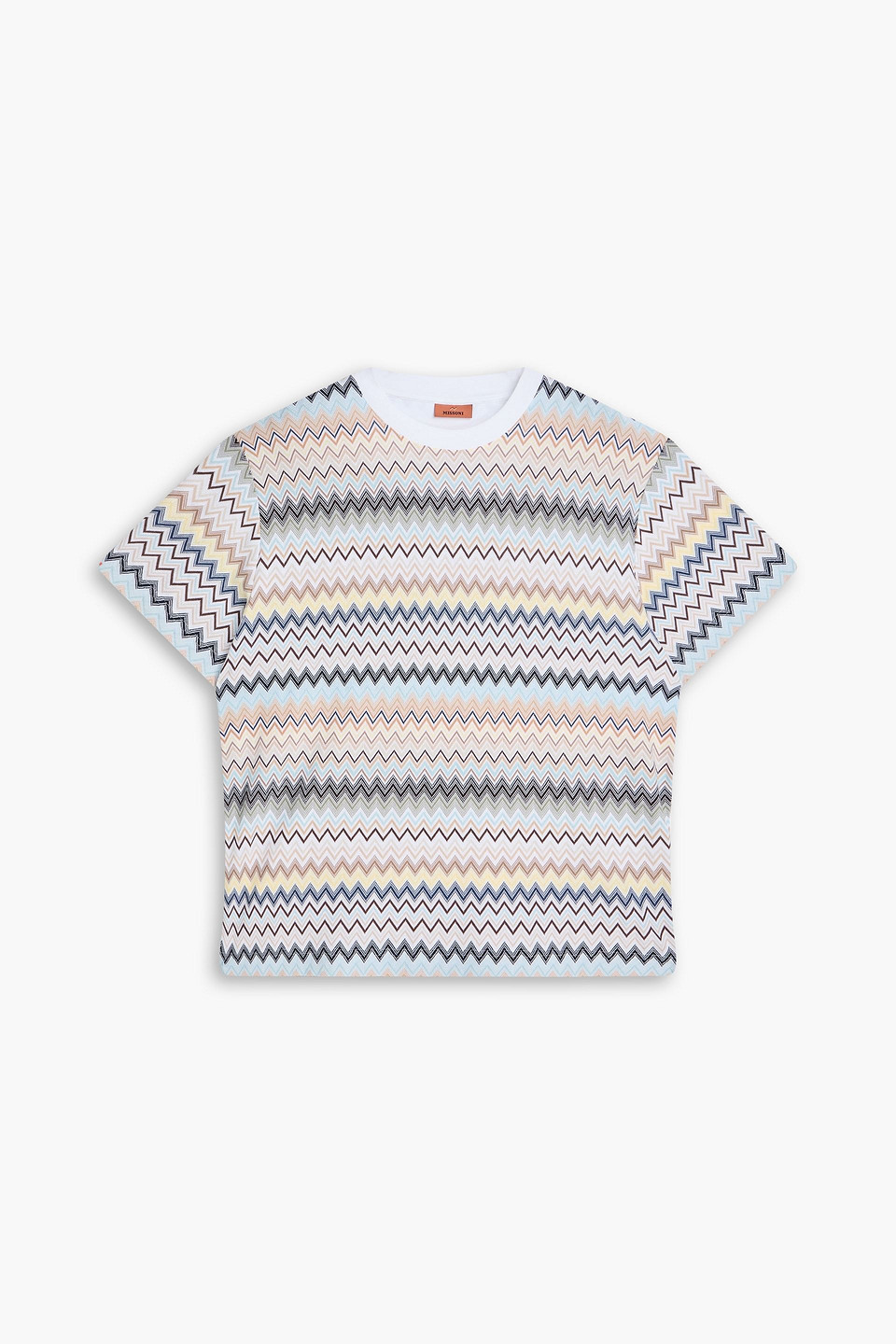 Crochet-knit cotton T-shirt