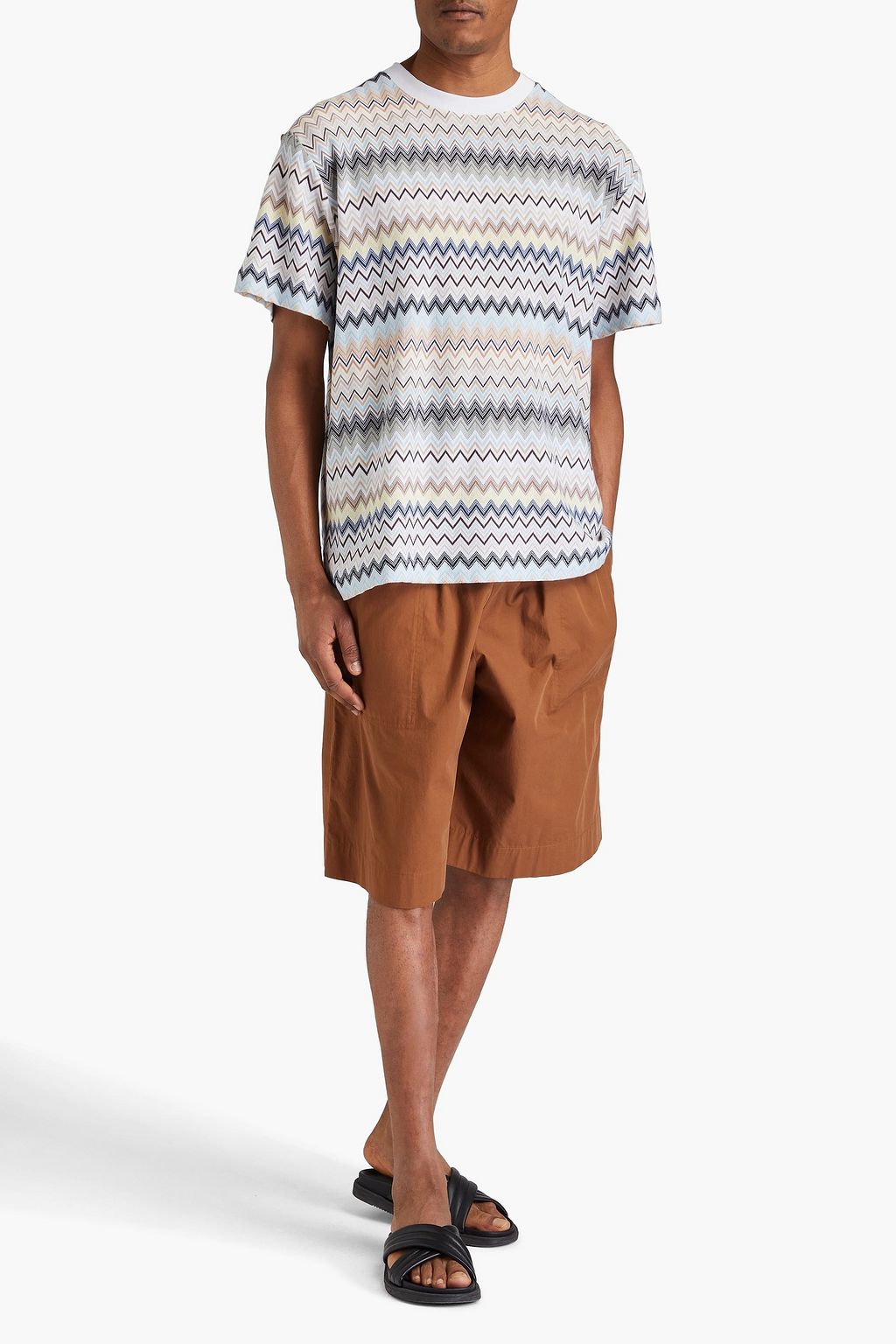 MISSONI تي شيرت من القطن بحبكة كروشيه