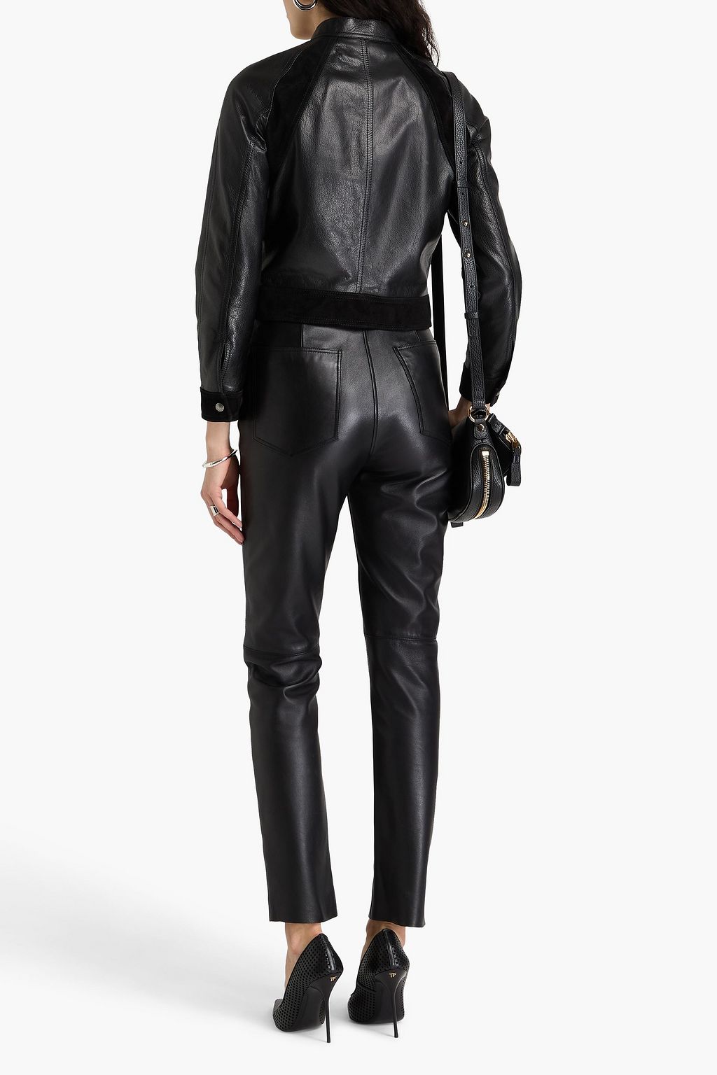 TOM FORD جاكيت بايكر من الجلد