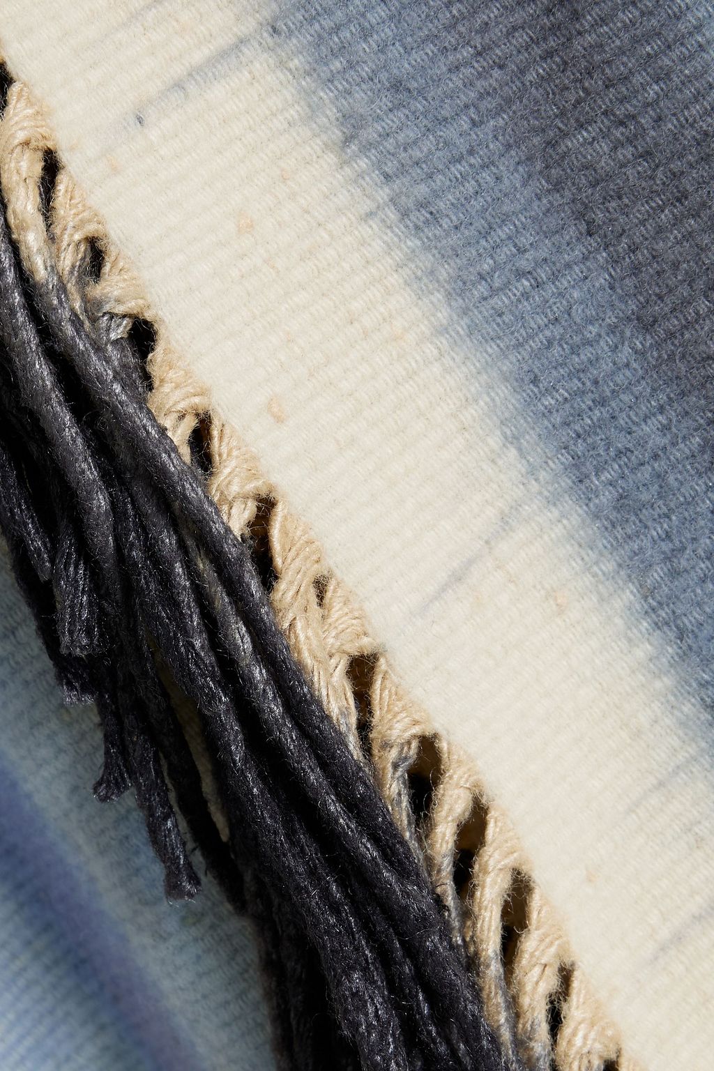 CHLOÉ Striped cashmere and silk-blend poncho
