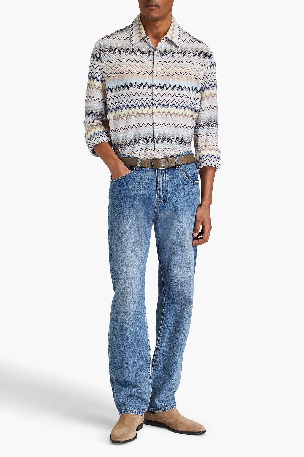 MISSONI Crochet-knit cotton shirt
