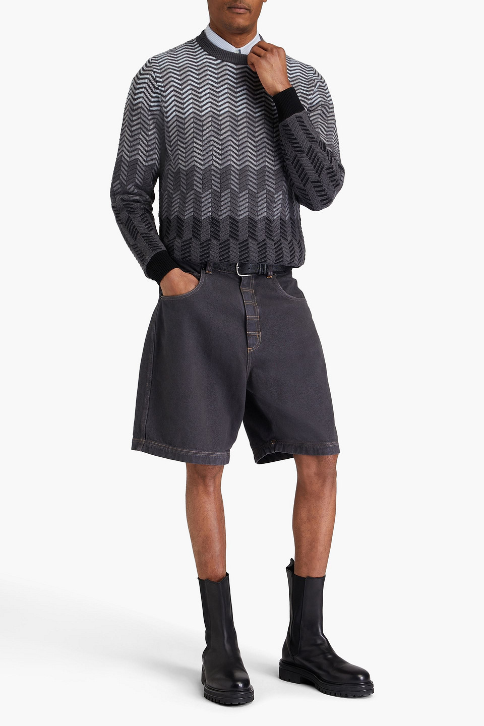 Missoni Wool Sweater In Gray