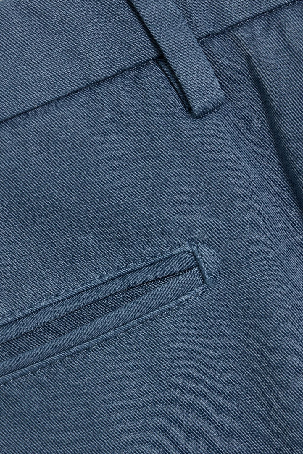 BOGLIOLI Cotton and linen-blend twill shorts