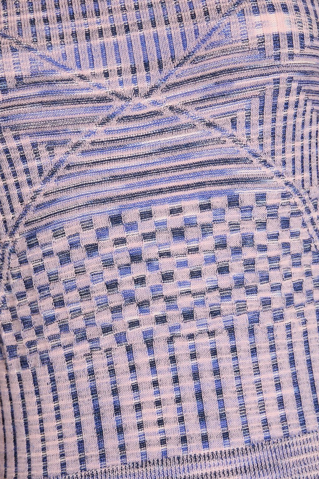 MISSONI Gingham wool turtleneck midi dress