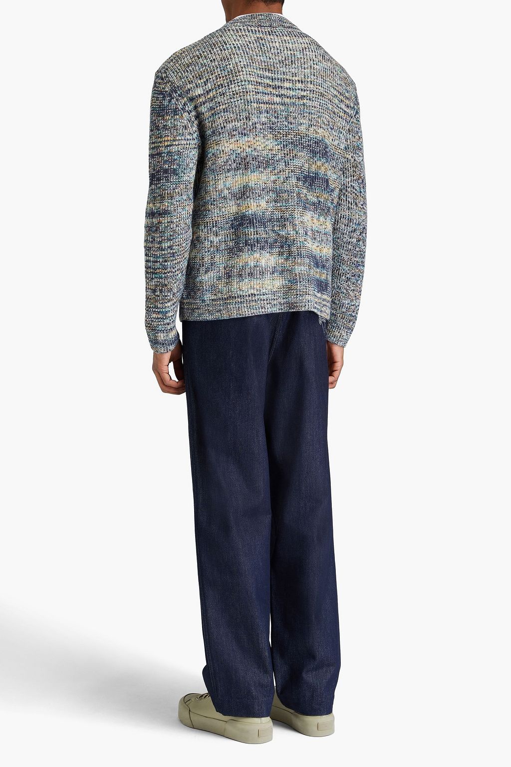MISSONI كارديغان مضلّع من مزيج الصوف والكشمير مغزول بلونين