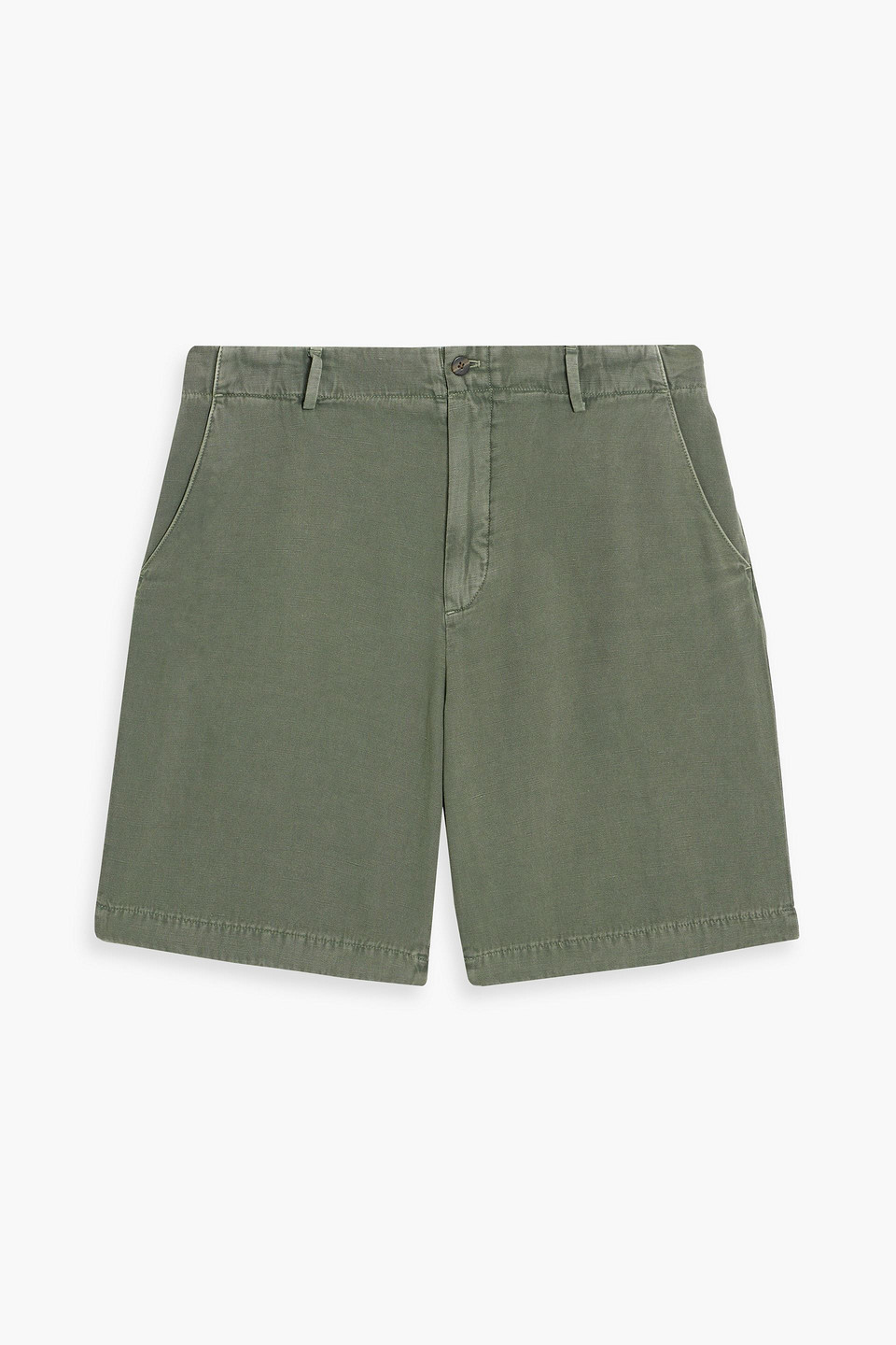 Cotton and linen-blend shorts