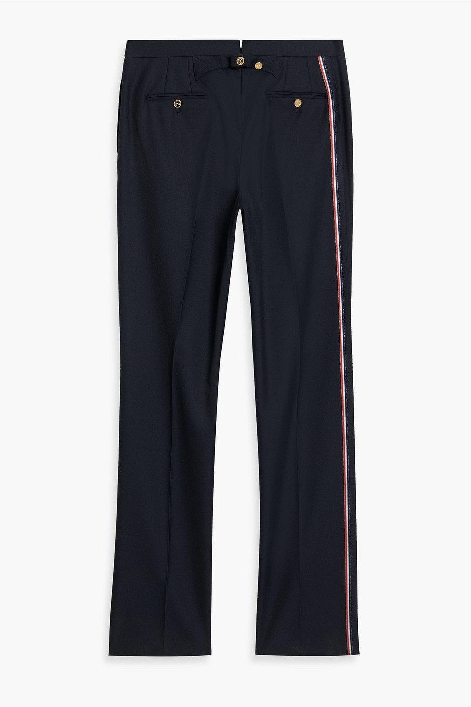 Thom Browne Super 120s Wool Twill Pants In Navy