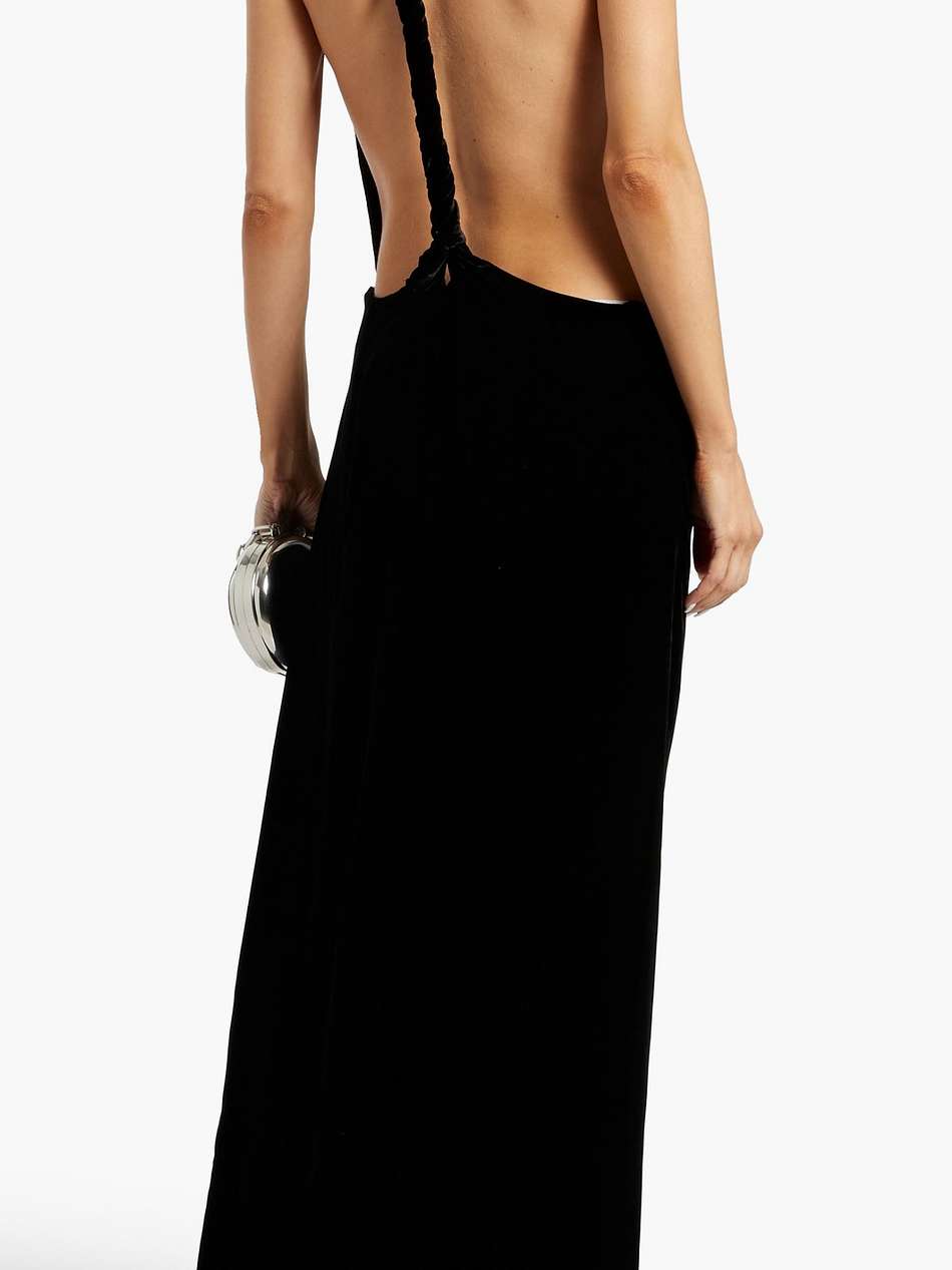 twisted velvet gown