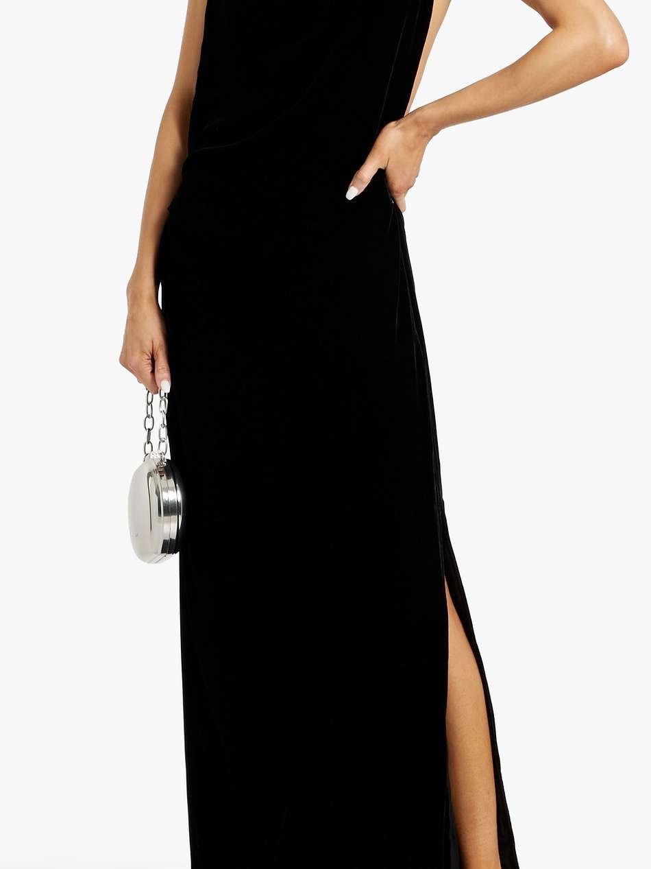 twisted velvet gown