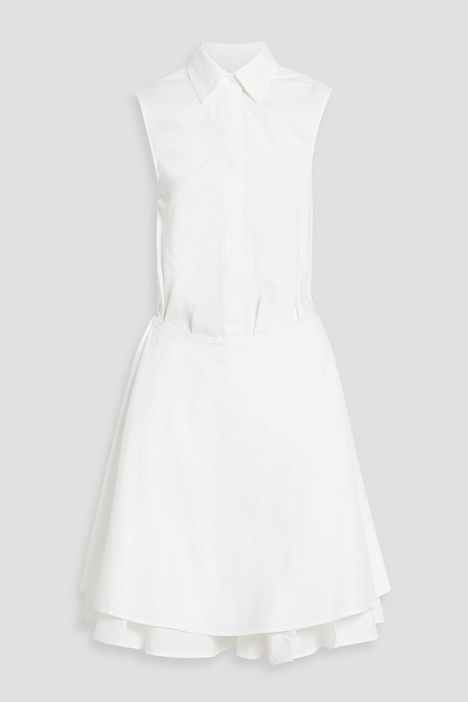 Proenza Schouler Cindy Layered Cotton-poplin Shirt Dress In White