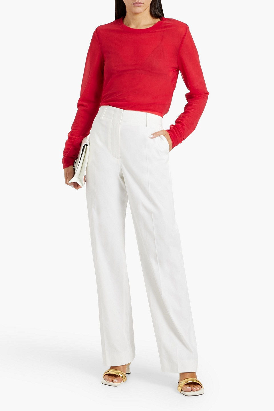 PROENZA SCHOULER DARA CHIFFON TOP