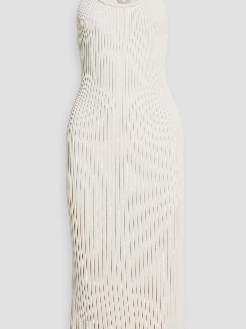 vida ribbed-knit midi dress