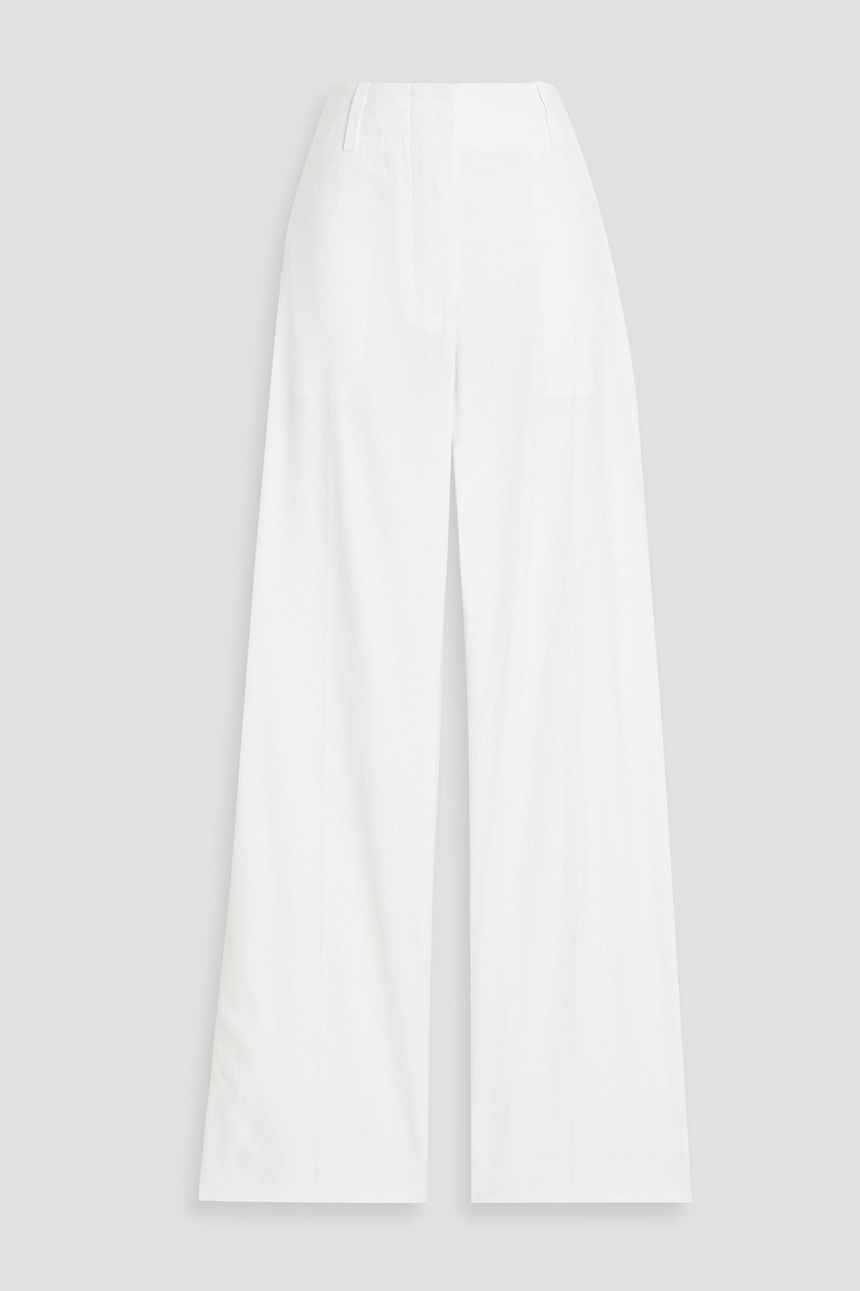 Proenza Schouler Joey Woven Straight-leg Pants In Off-white