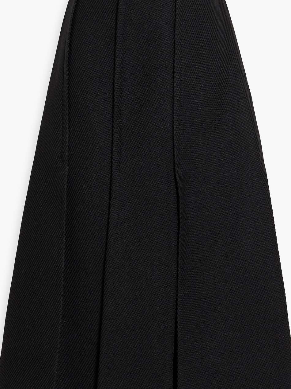 diane fringed twill midi skirt