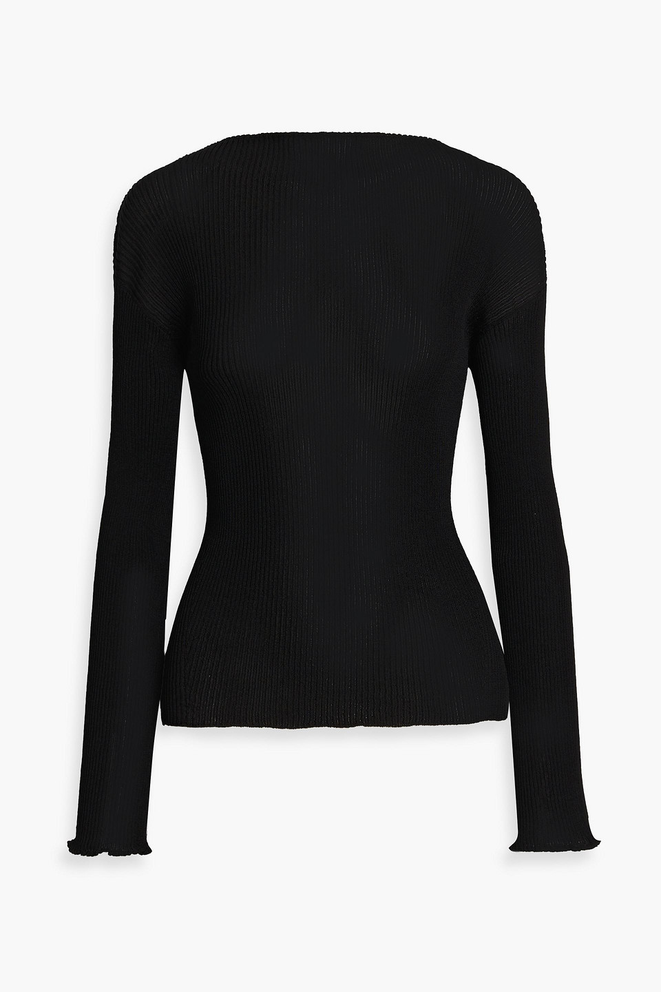 Proenza Schouler Camille Stretch-knit Sweater In Black