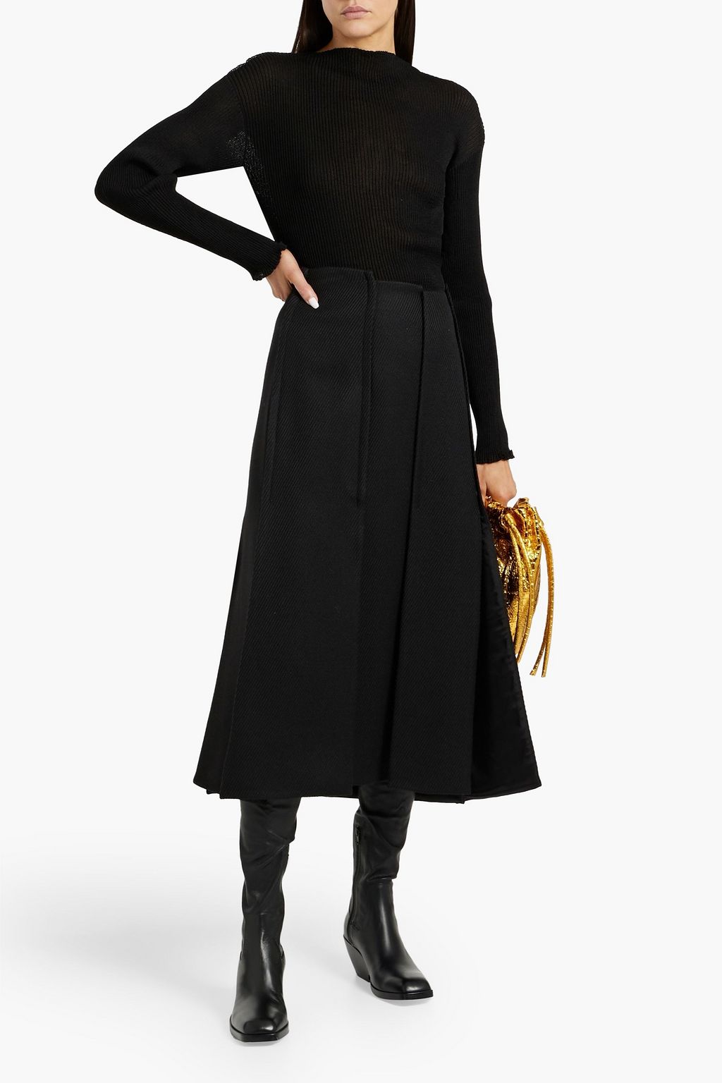 PROENZA SCHOULER كنزة رياضية كاميل من نسيج مطاط محبوك
