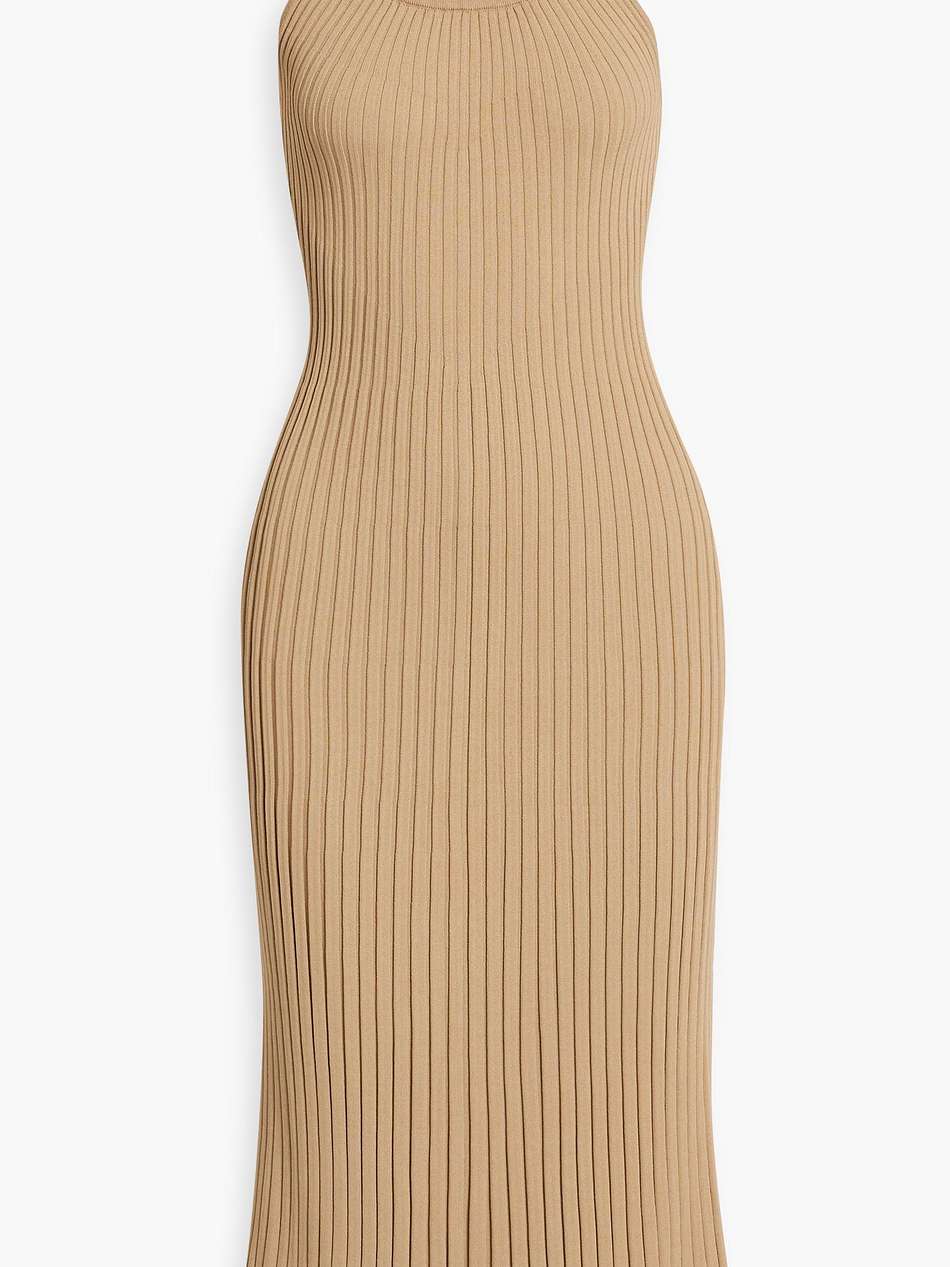 vida ribbed-knit midi dress