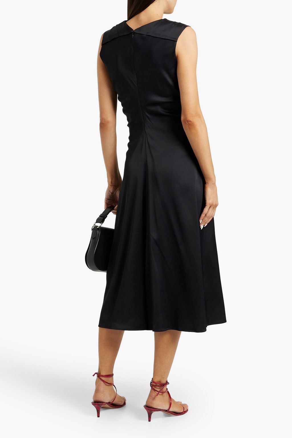 PROENZA SCHOULER Ella ruched satin midi dress