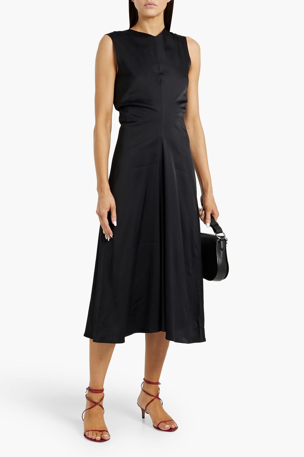 PROENZA SCHOULER Ella ruched satin midi dress