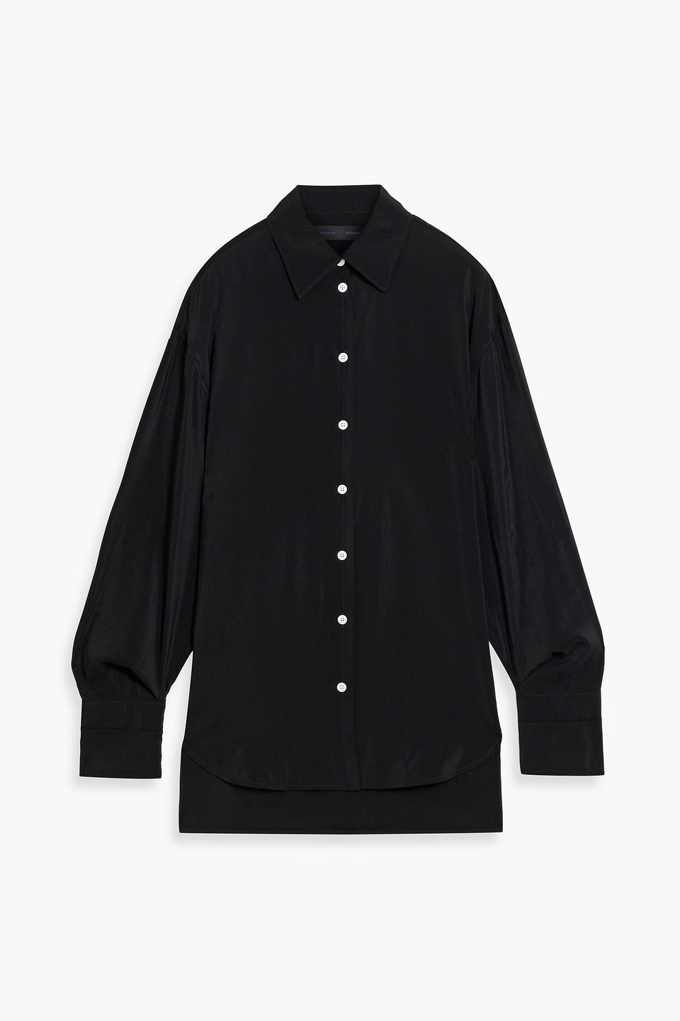 Proenza Schouler Ida Satin-crepe Shirt In Black