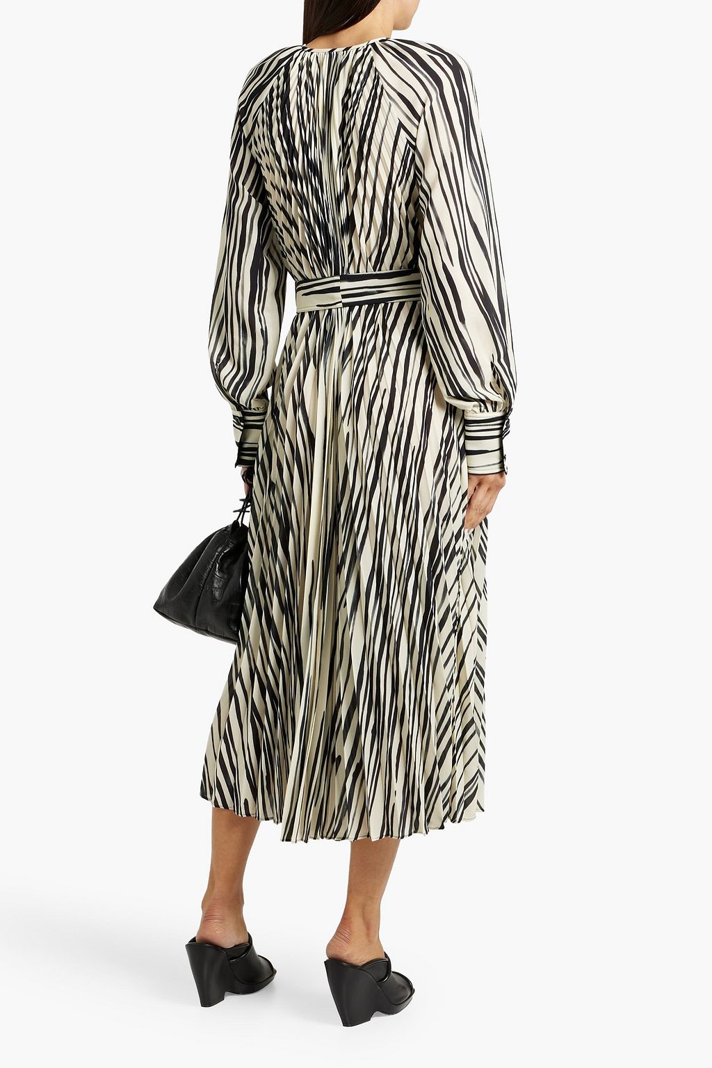 PROENZA SCHOULER Carol pleated printed crepe midi dress