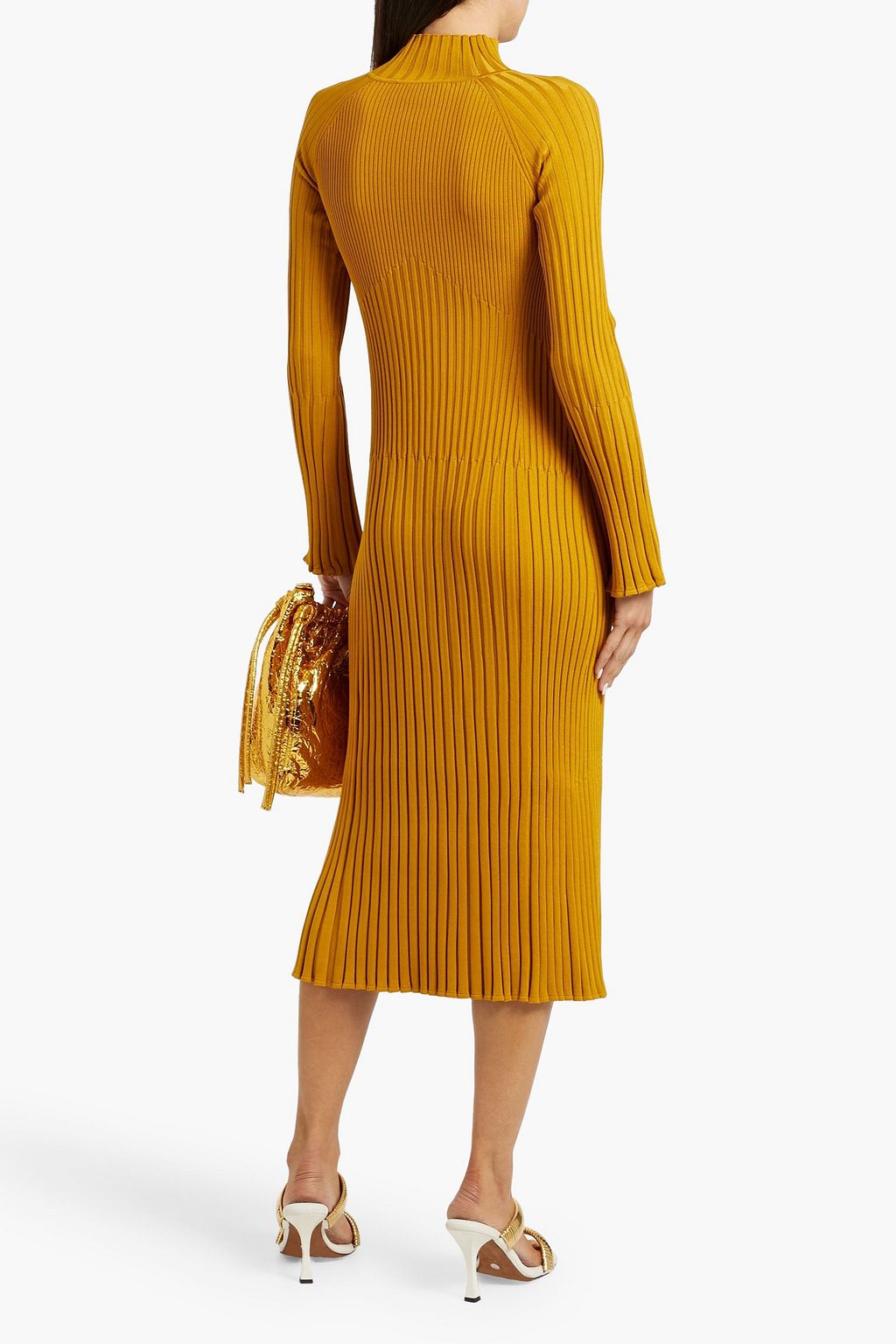 PROENZA SCHOULER Ribbed-knit turtleneck midi dress
