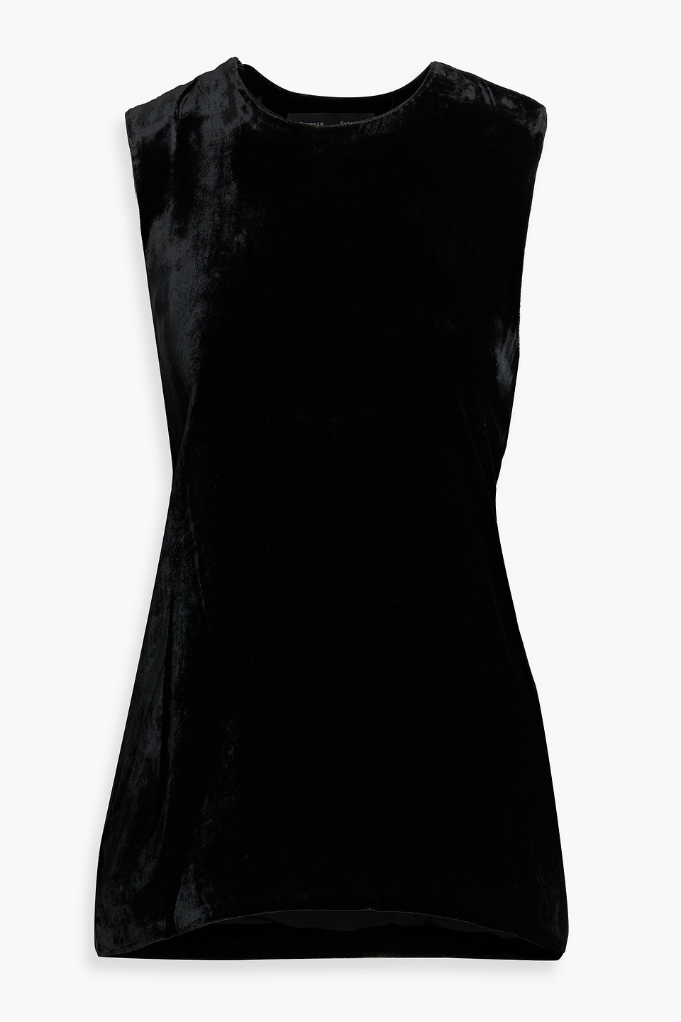 Proenza Schouler Twist-detail Velvet Blouse In Black