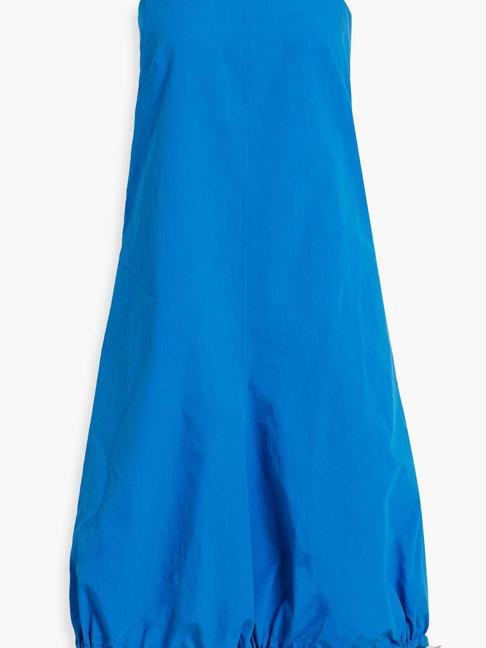 jaqueline crinkled cotton-blend poplin dress
