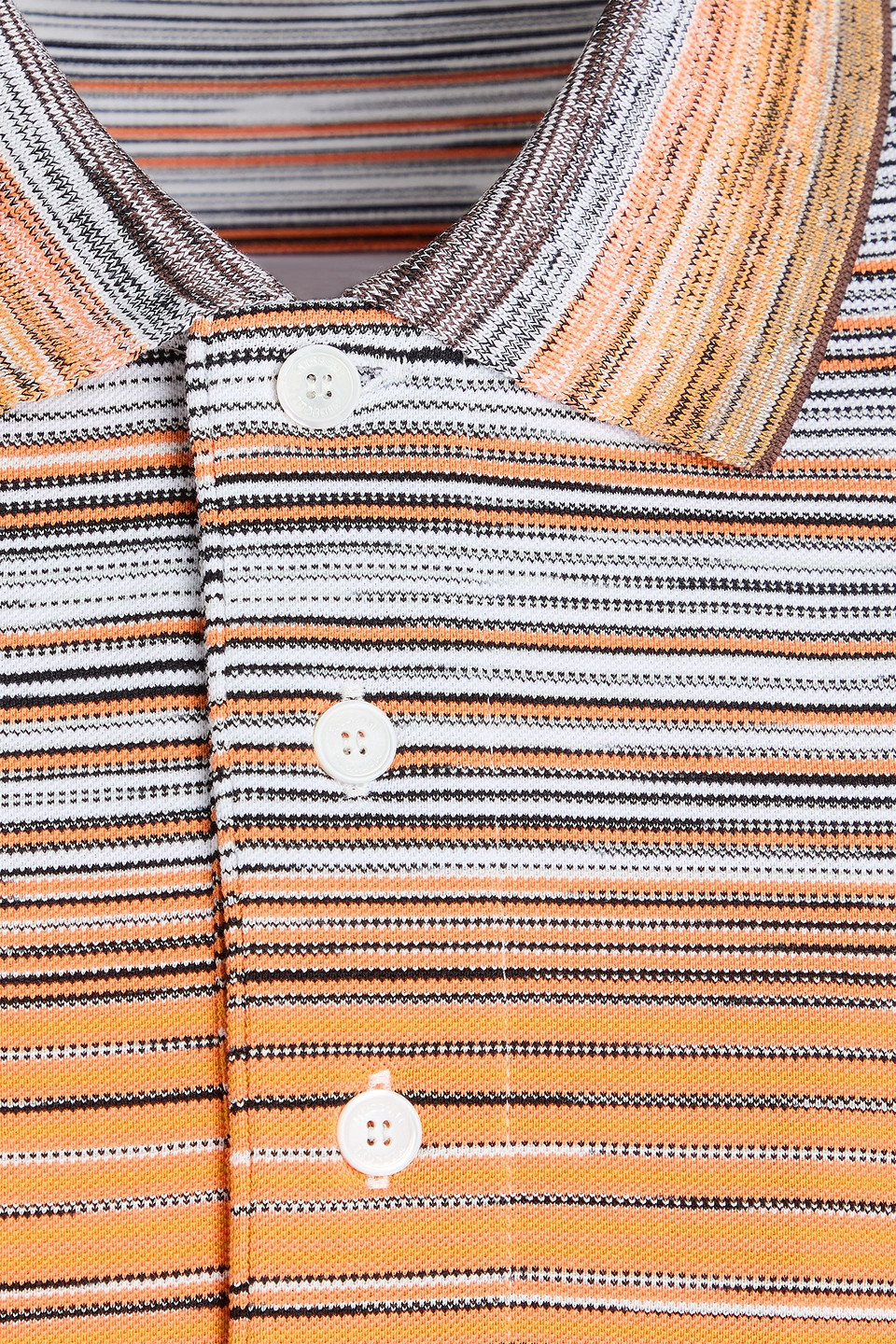 MISSONI SPACE-DYED COTTON-PIQUÉ POLO SHIRT
