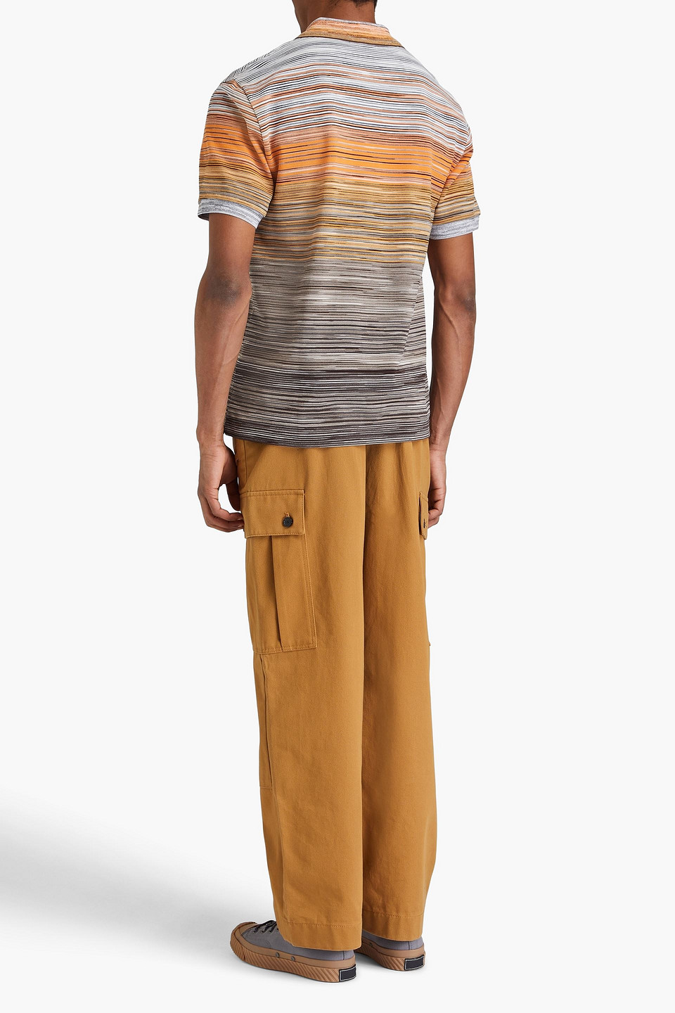 MISSONI SPACE-DYED COTTON-PIQUÉ POLO SHIRT