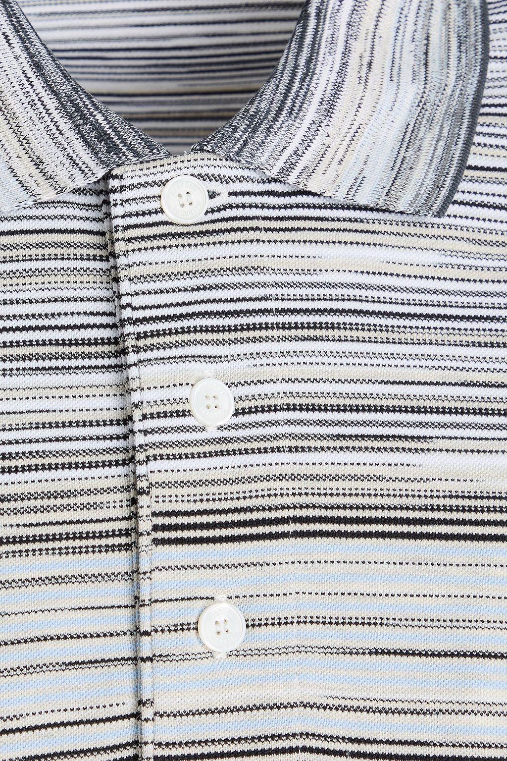 MISSONI Space-dyed cotton-piqué polo shirt